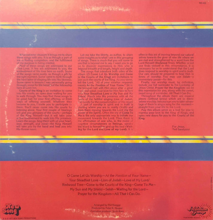 TED SANQUIST - COURTS OF THE KING (*Pre-owned NM Vinyl, 1977, New Song) w young Phil Keaggy