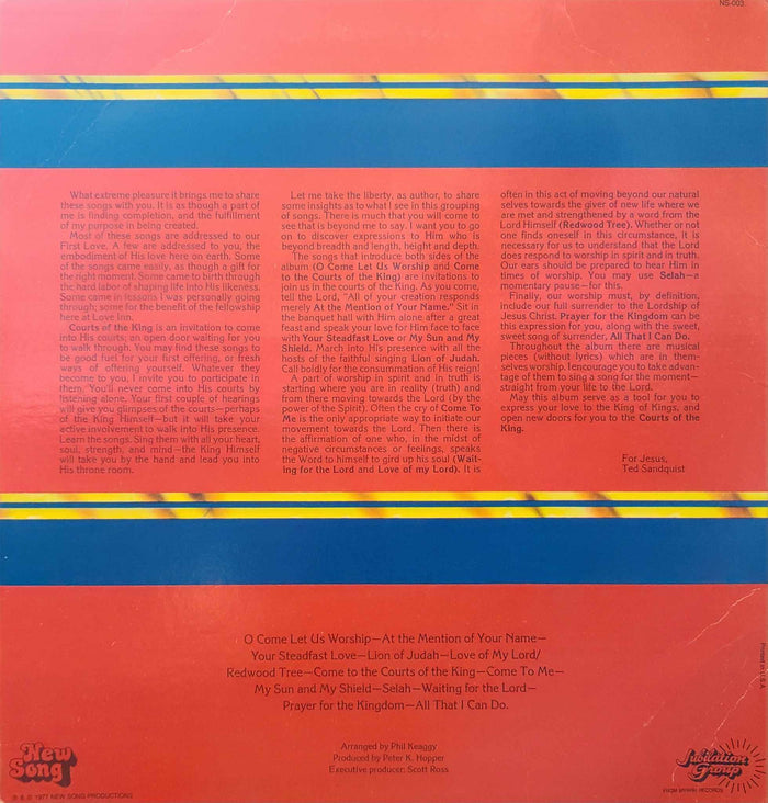 TED SANQUIST - COURTS OF THE KING (*Pre-owned NM Vinyl, 1977, New Song) w young Phil Keaggy