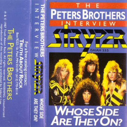 The Peters Brothers Interview Stryper: Whose Side are They On? 1987 *TAPE