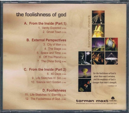 Torman Maxt – The Foolishness Of God (CD, 2001) Essential Prog Rock!