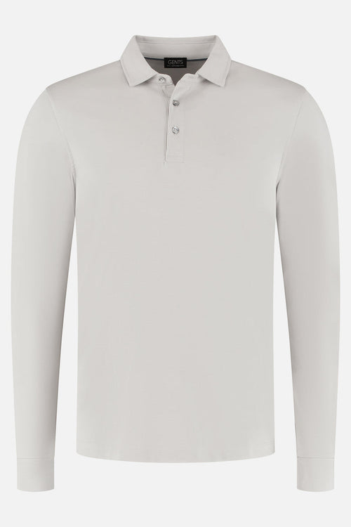 Trui polo liquid cotton agaatgrijs