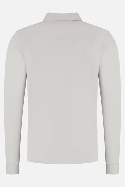 Trui polo liquid cotton agaatgrijs