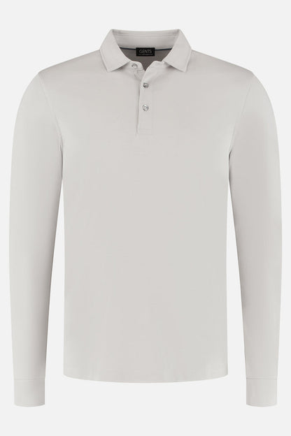 Trui polo liquid cotton agaatgrijs