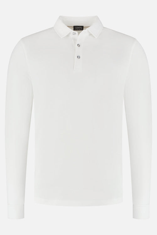 Trui polo liquid cotton off-white