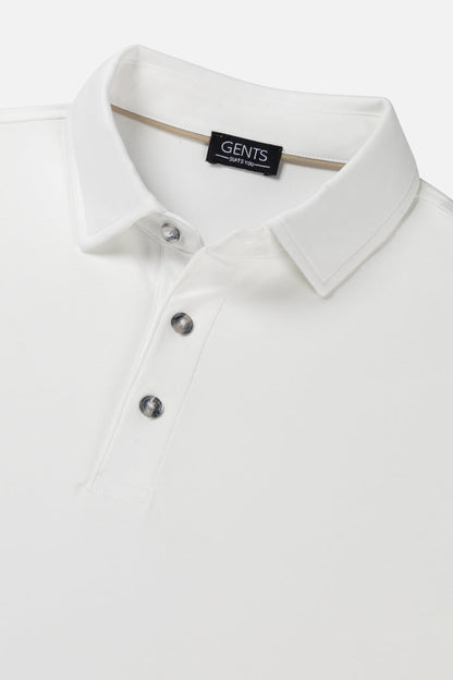 Trui polo liquid cotton off-white
