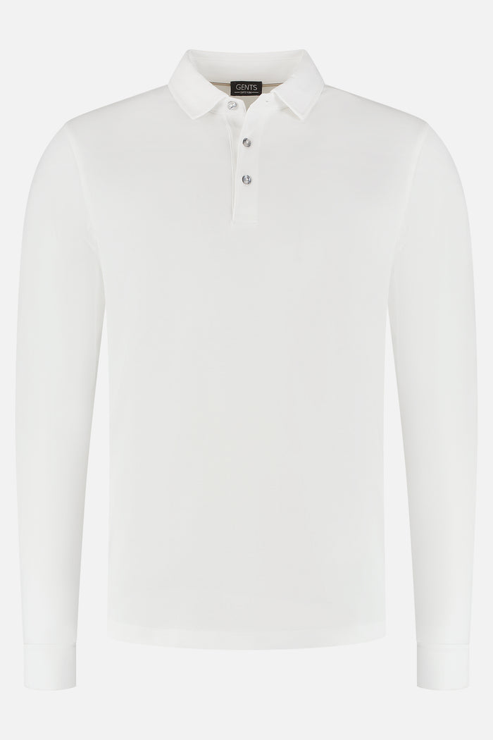 Trui polo liquid cotton off-white