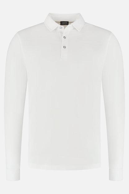 Trui polo liquid cotton off-white
