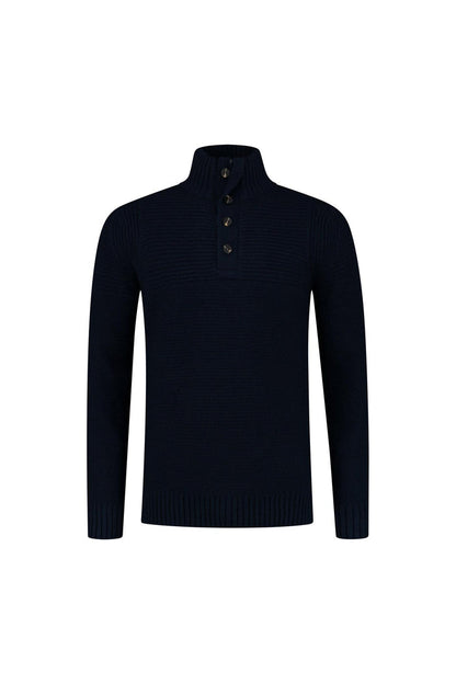 Trui rits-knopen blauw