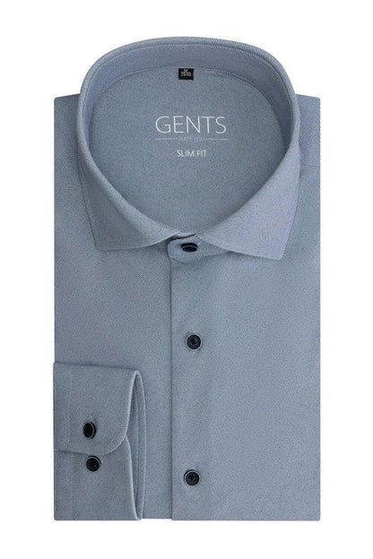 Twill grijsblauw 4-way stretch