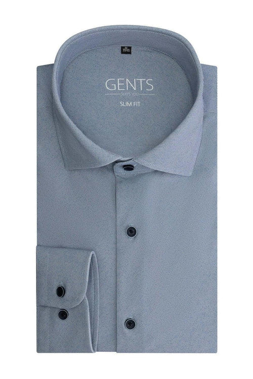 Twill grijsblauw 4-way stretch