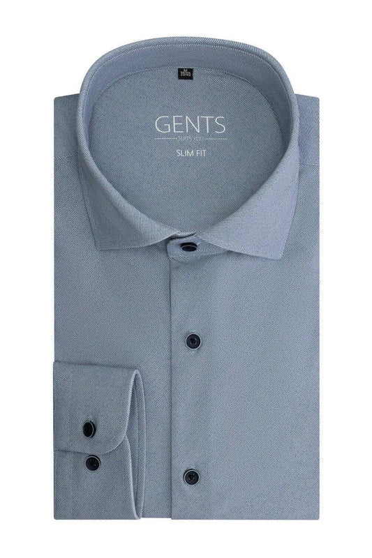 Twill grijsblauw 4-way stretch