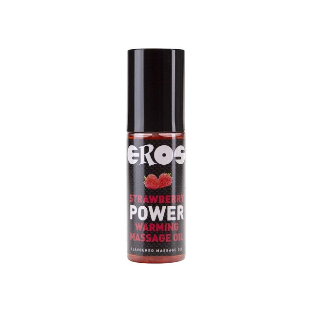 Ulei de masaj EROS Power Warming, cu efect de încalzire, aromă Căpșuni, 100 ml
