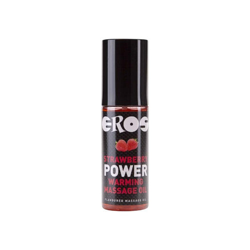 Ulei de masaj EROS Power Warming, cu efect de încalzire, aromă Căpșuni, 100 ml