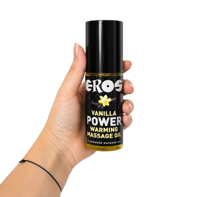 Ulei de masaj EROS Power Warming, cu efect de încălzire, aromă Vanilie, 100 ml