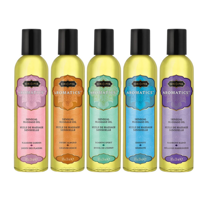 Ulei de masaj KAMASUTRA AROMATICS Harmony Blend, cu aromă de rozmarin, pin și lavandă, 236 ml