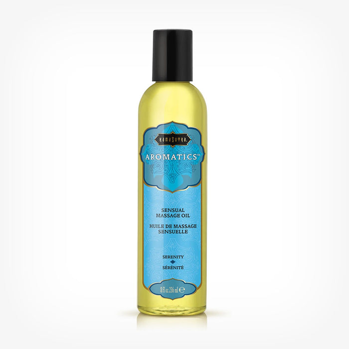 Ulei de masaj KAMASUTRA AROMATICS Serenity Amber, cu aromă de maghiran și lavandă, 236 ml