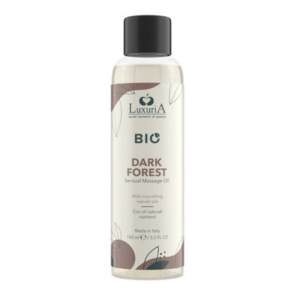 Ulei de masaj LUXURIA Bio Dark Forest, cu uleiuri naturale, fără parabeni, aromă floral și lemnoasă, 100 ml (maro)