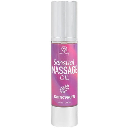Ulei de masaj SECRET PLAY Sensual Massage Oil - Exotic Fruits, cu efect hidratant, aromă de fructe exotice, 50 ml