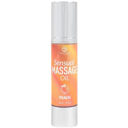 Ulei de masaj SECRET PLAY Sensual Massage Oil - Peach, cu efect hidratant, aromă de piersică, 50 ml