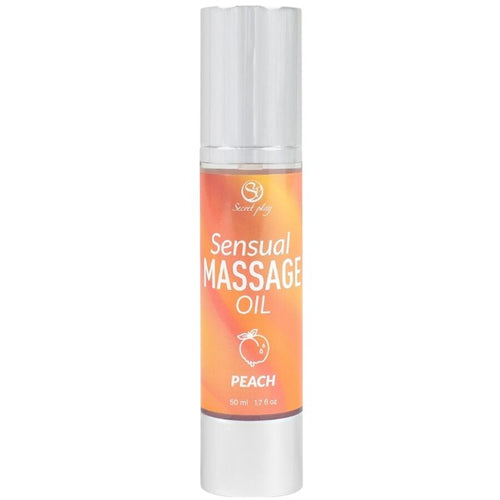 Ulei de masaj SECRET PLAY Sensual Massage Oil - Peach, cu efect hidratant, aromă de piersică, 50 ml