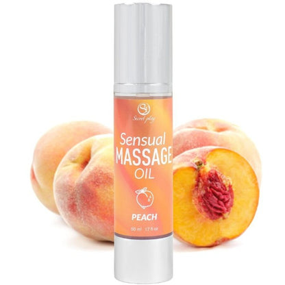 Ulei de masaj SECRET PLAY Sensual Massage Oil - Peach, cu efect hidratant, aromă de piersică, 50 ml