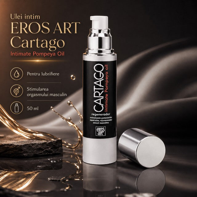Ulei intim EROS ART Cartago Intimate Pompeya Oil, pentru lubrifiere și stimularea orgasmului masculin, 50 ml