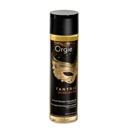 Ulei pentru masaj ORGIE Tantric Divine Nectar, formulă naturală cu ulei de argan, aromă de vin alb și rodie, 200 ml