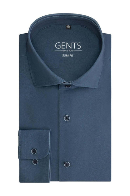 Uni blauw 4-way stretch