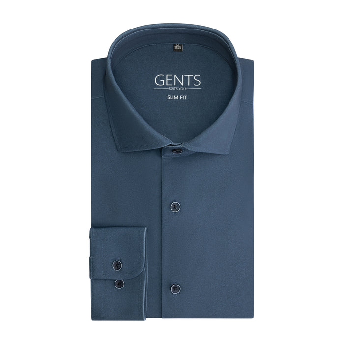 Uni blauw 4-way stretch