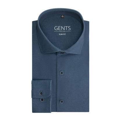 Uni blauw 4-way stretch