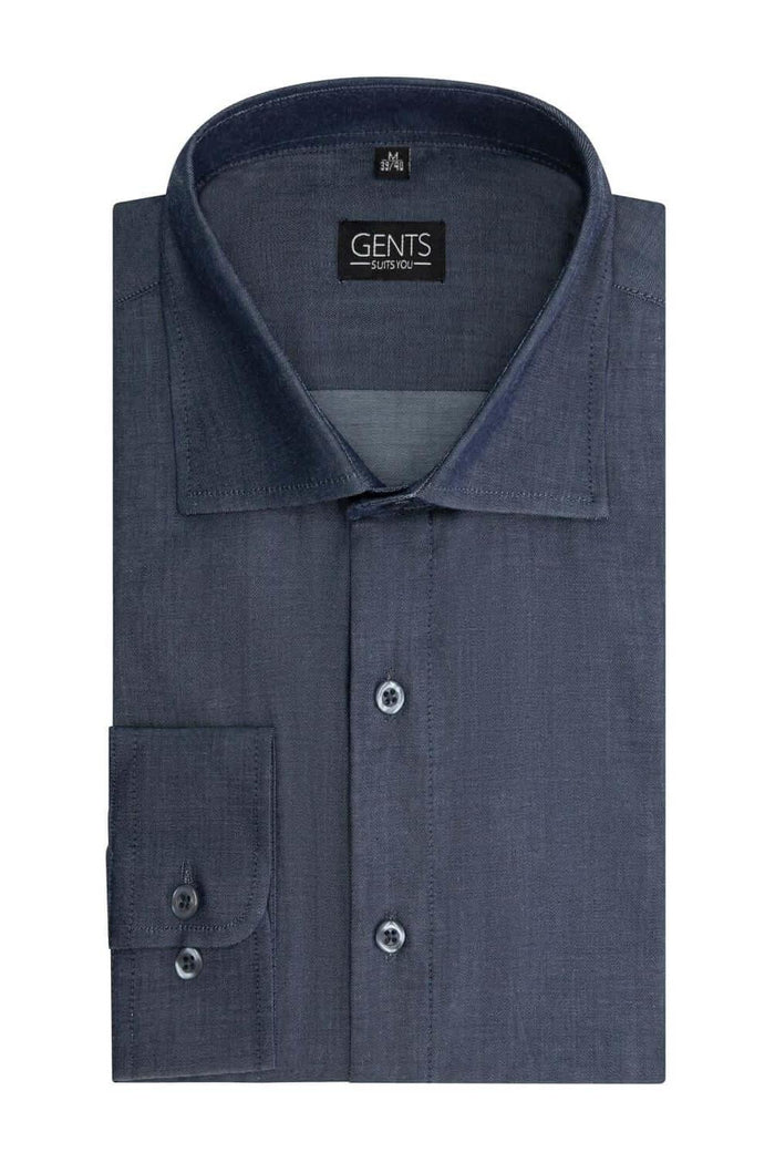 Uni denimblauw