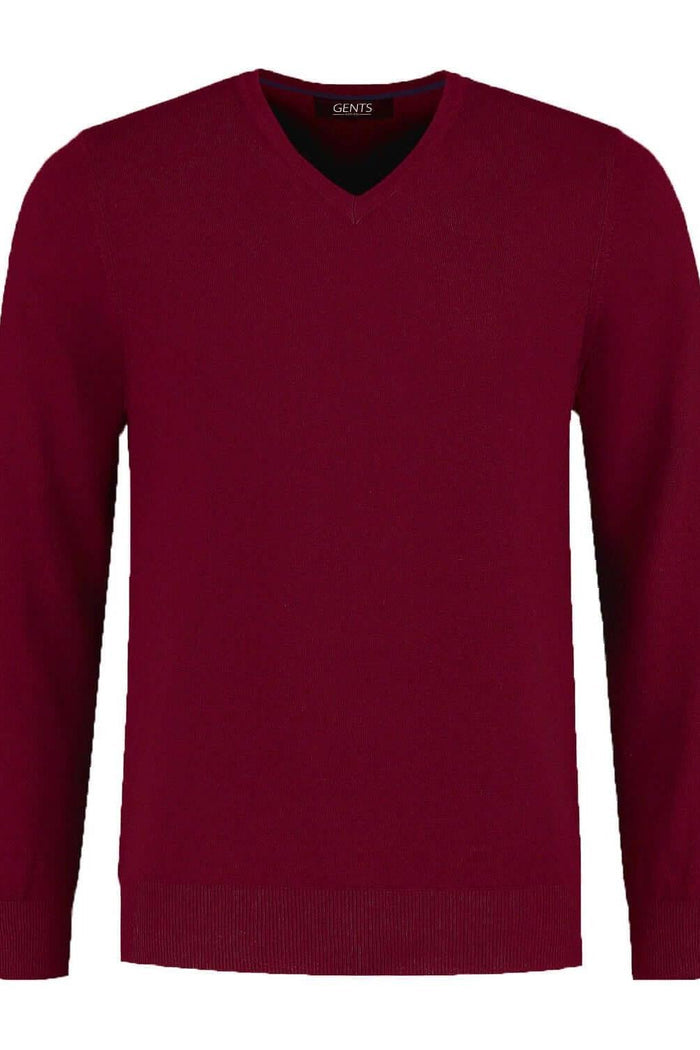 V-neck Bordeaux rood