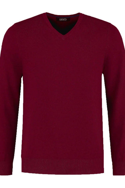 V-neck Bordeaux rood