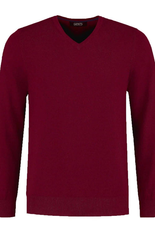 V-neck Bordeaux rood