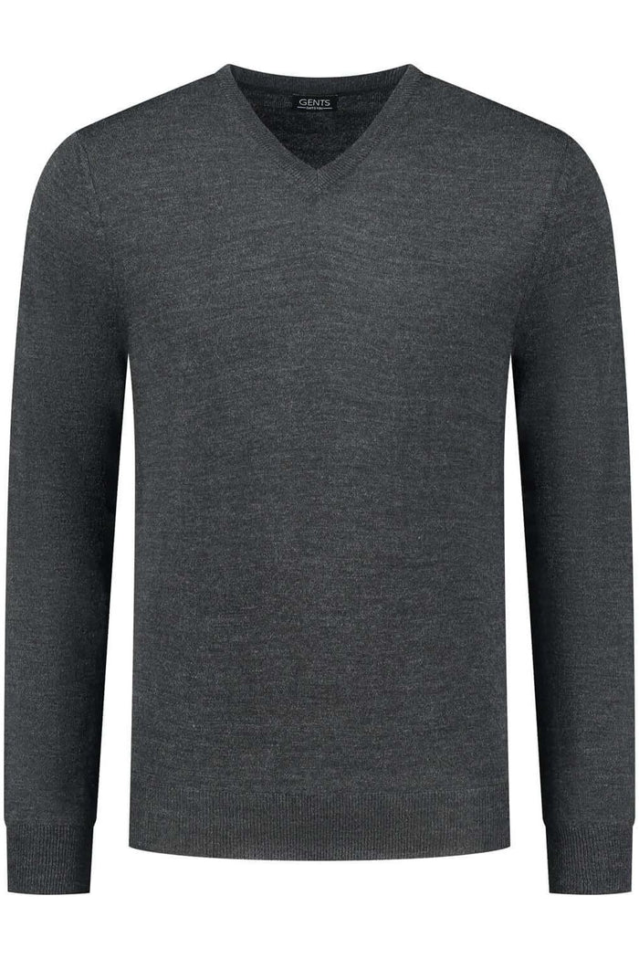 V-neck merinoblend antra