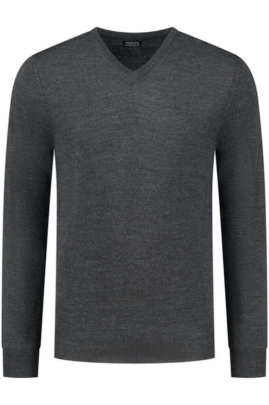 V-neck merinoblend antra