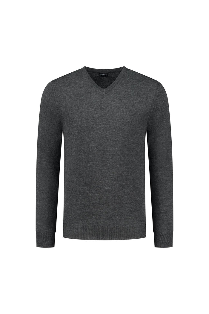 V-neck merinoblend antra