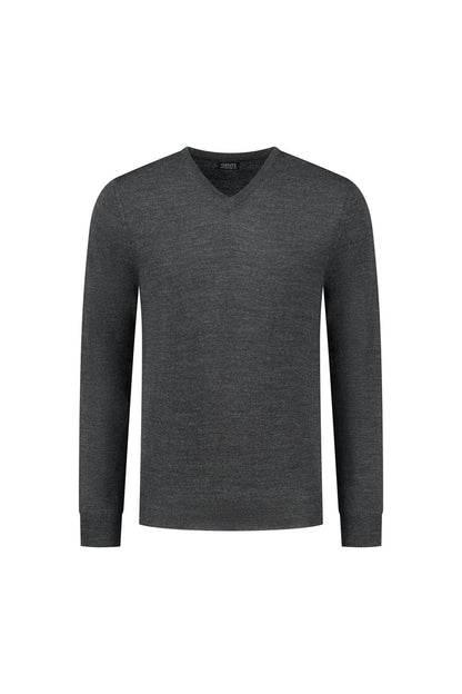 V-neck merinoblend antra