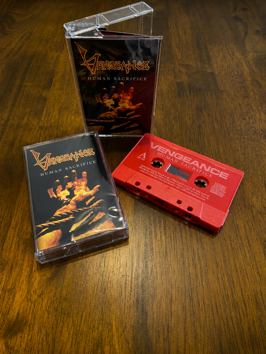 VENGEANCE - 'HUMAN SACRIFICE' 35TH ANNIVERSARY REMASTER (CASSETTE TAPE) 2023