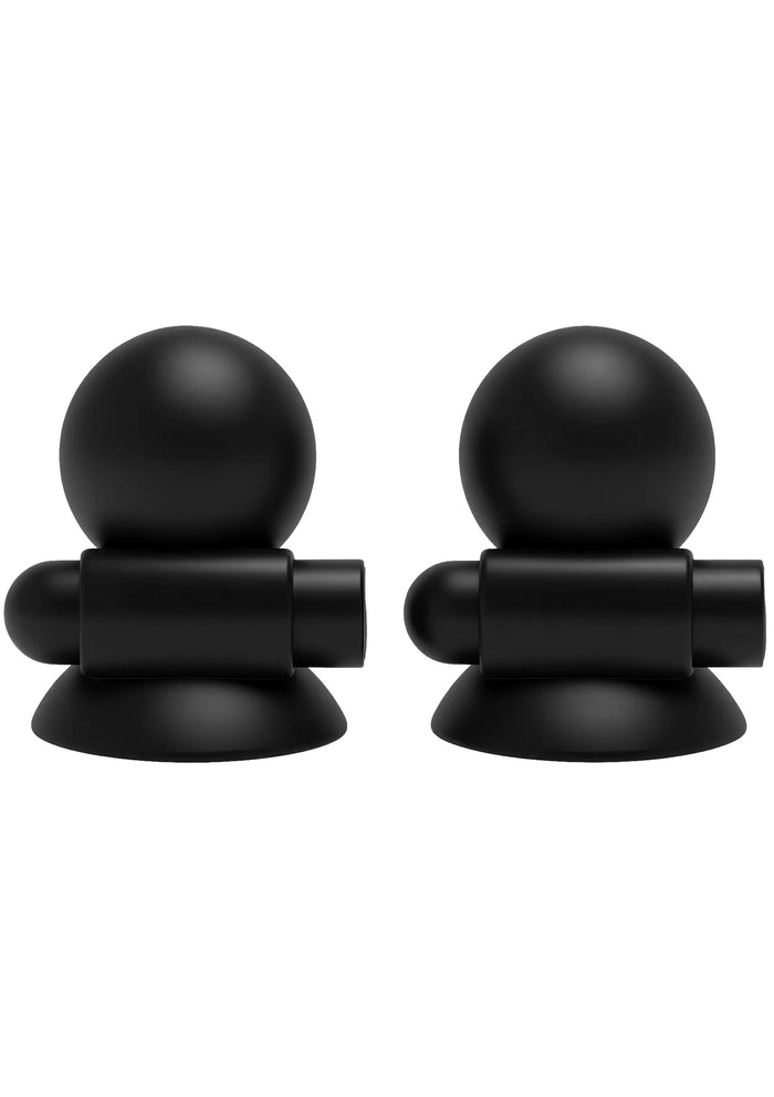 Ventuze vibratoare pentru sfârcuri TABOOM Vibrating Nipple Suckers, 7 funcții de vibrație, rezistente la apă, negru
