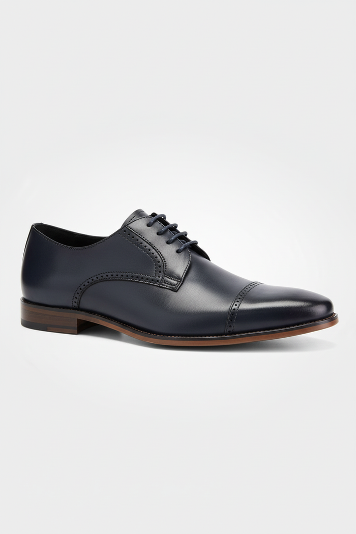 Veterschoen cap toe navy