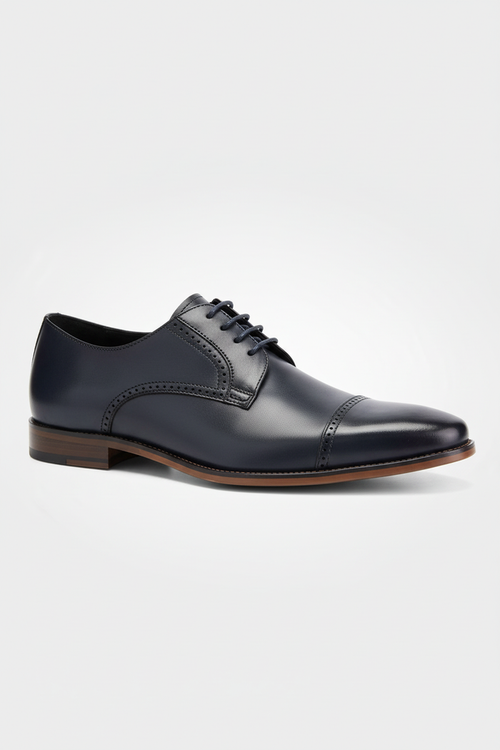 Veterschoen cap toe navy