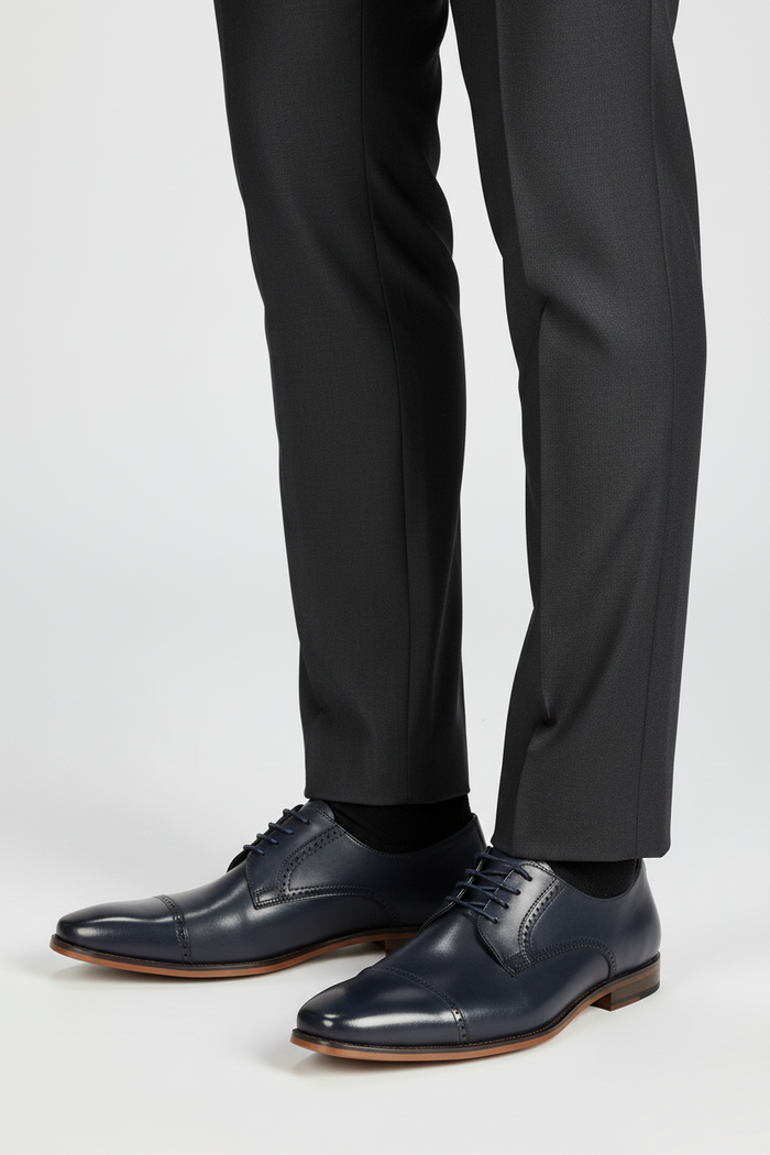 Veterschoen cap toe navy