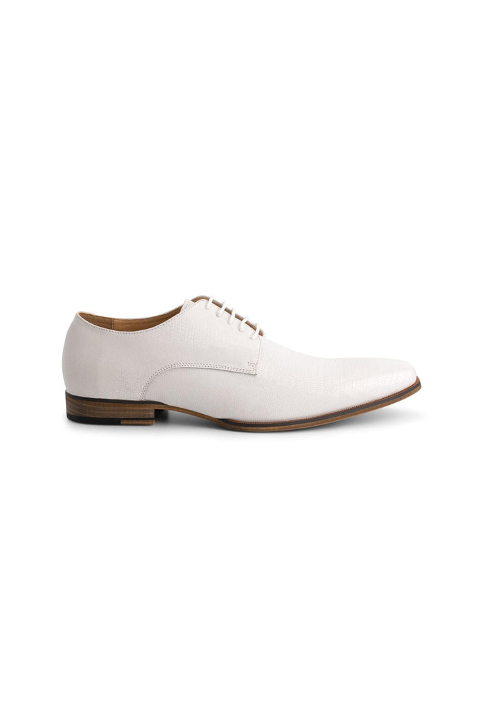 Veterschoen leer structuur wit, witte leren veterschoenen met structuur, comfortabel en stijlvol.