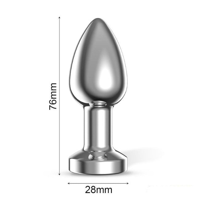 Vibrator anal AFTERDARK Dimpor Vibrating Plug, 10 funcții de vibrație, lungime 7.6 cm, diametru 2.8 cm (mărime S), argintiu