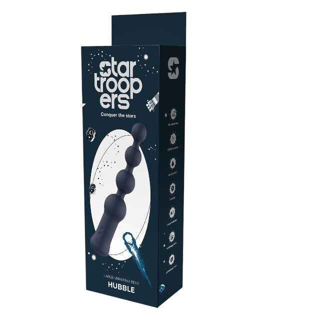 Vibrator anal DREAMTOYS Startroopers Hubble, 10 funcții de vibrație, rezistent la apă, lungime 19.8 cm, albastru
