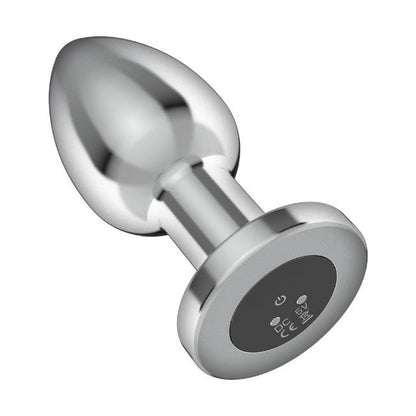 Vibrator anal INTENSE Vibrating Anal Plug L, control prin telecomandă, 10 funcții de vibrație, lungime 10.1 cm, argintiu