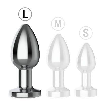 Vibrator anal INTENSE Vibrating Anal Plug L, control prin telecomandă, 10 funcții de vibrație, lungime 10.1 cm, argintiu