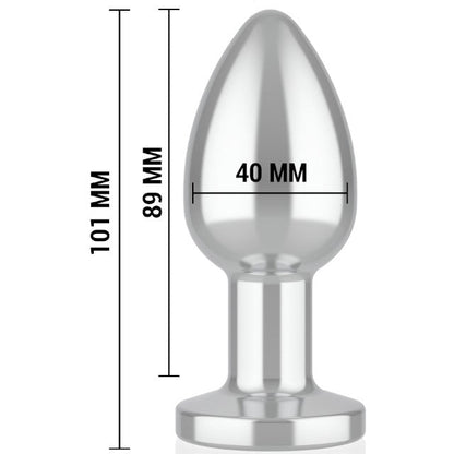 Vibrator anal INTENSE Vibrating Anal Plug L, control prin telecomandă, 10 funcții de vibrație, lungime 10.1 cm, argintiu