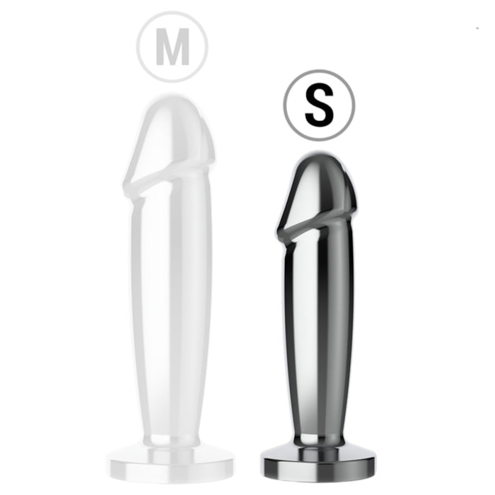 Vibrator anal INTENSE Vibrating Anal Plug S, control prin telecomandă, 10 funcții de vibrație, lungime 10 cm, argintiu